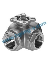 API/DIN ISO Top stainless steel three way ball valve